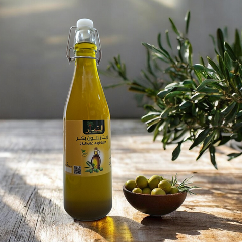 زيت زيتون بكر عصرة اولى على البارد